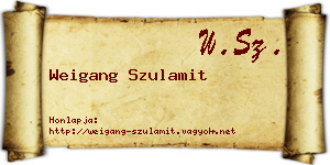 Weigang Szulamit névjegykártya